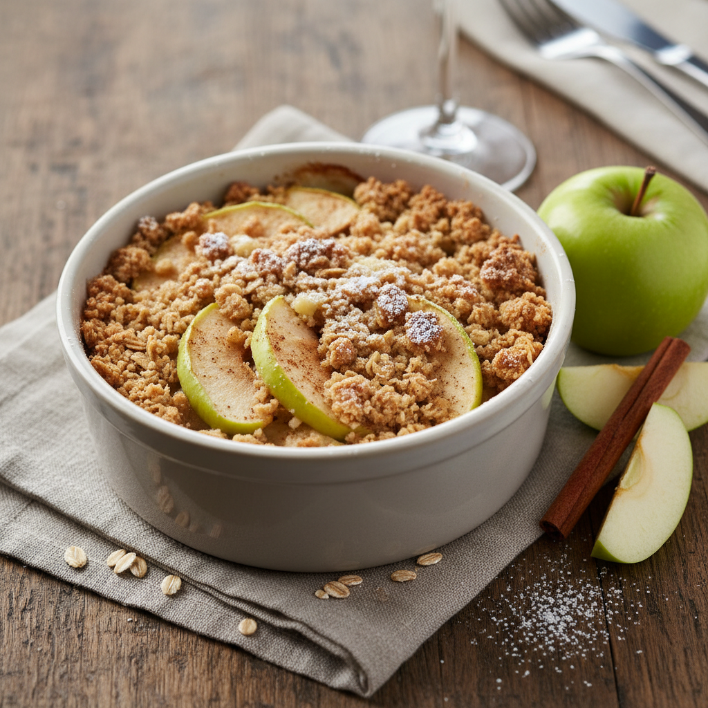 Apple Crumble with Oat Topping — French recipe featuring Granny Smith Apples