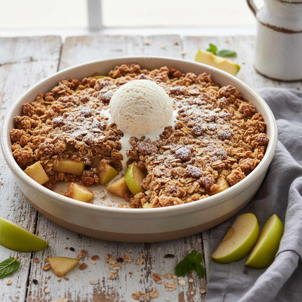 Classic Apple Crumble with Oat Topping — American recipe featuring Granny Smith apples