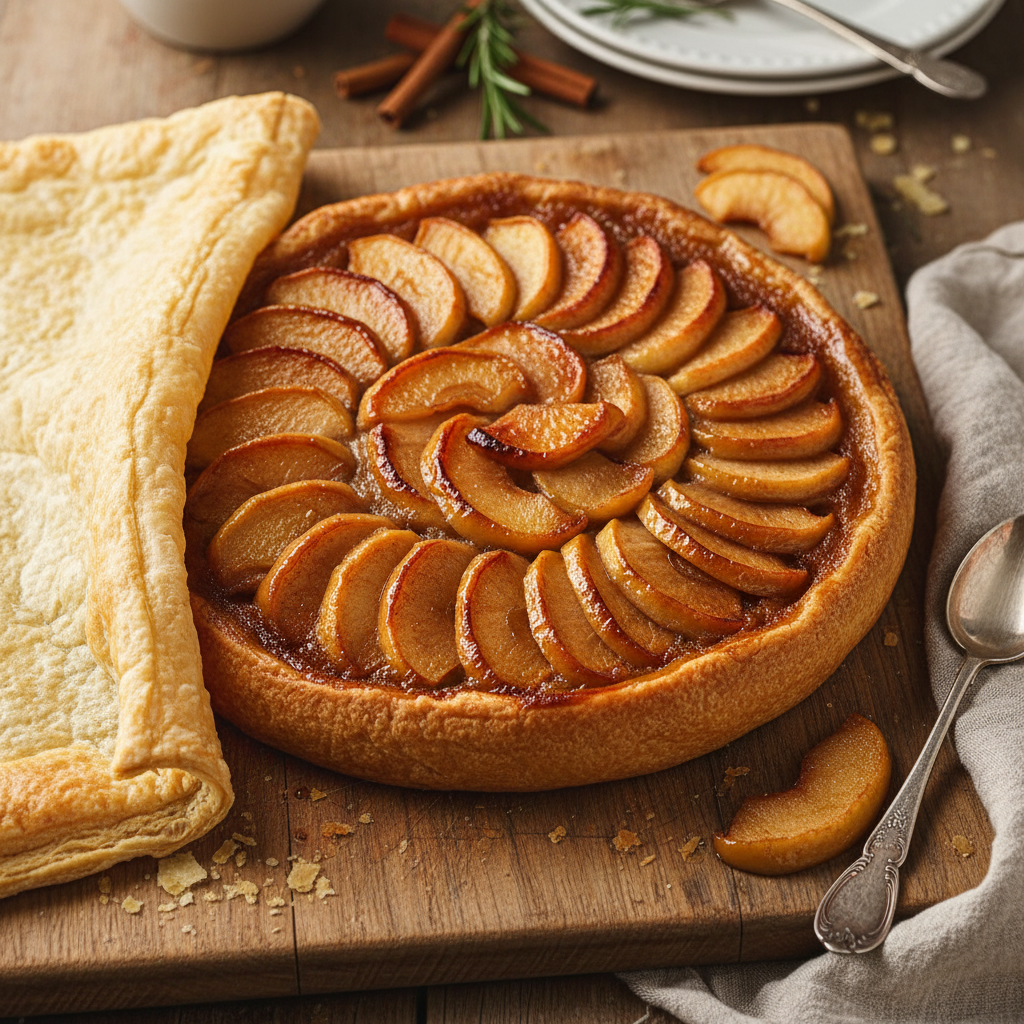 Classic Apple Tarte Tatin — French recipe featuring Puff pastry sheet