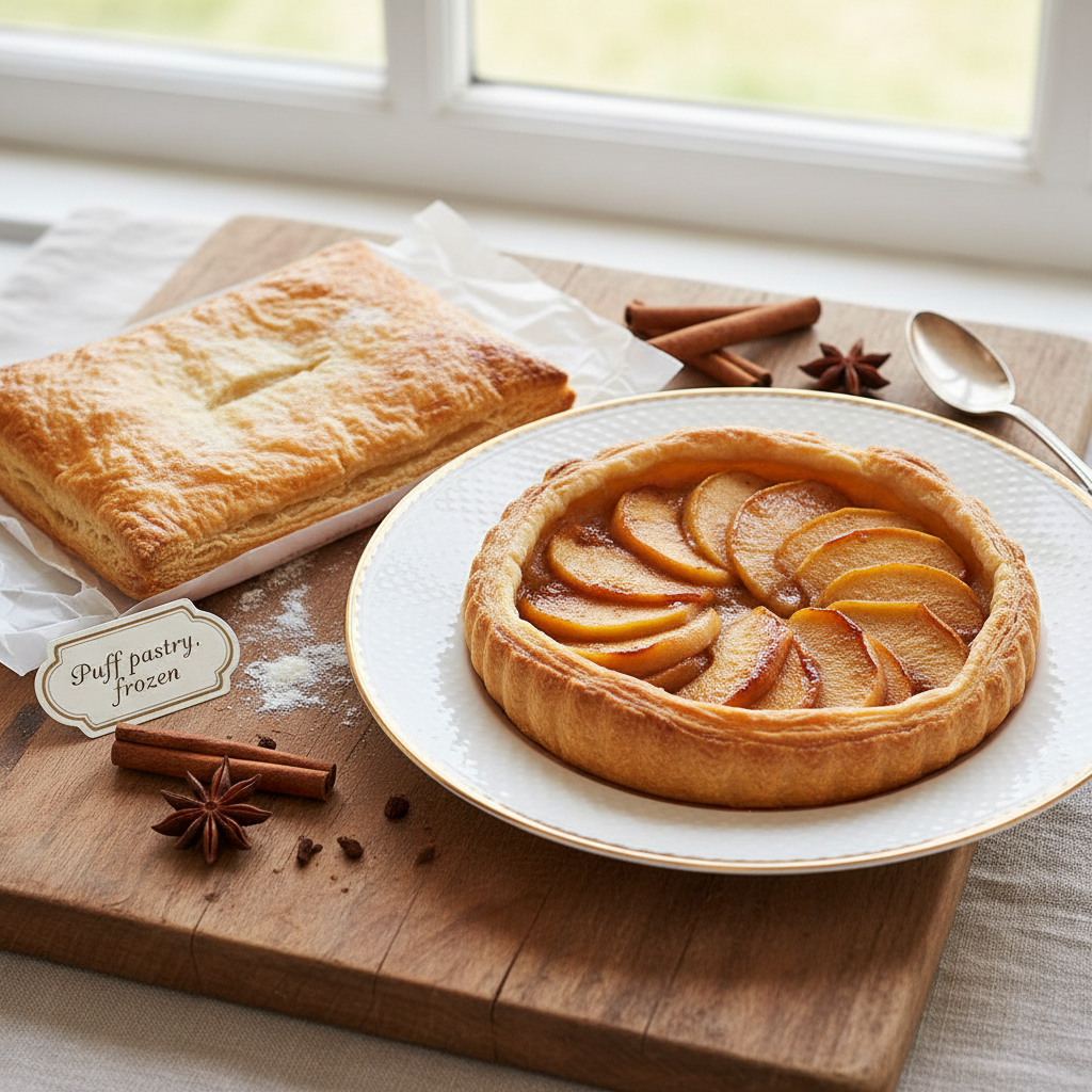 Classic Apple Tarte Tatin — French recipe featuring Puff pastry, frozen