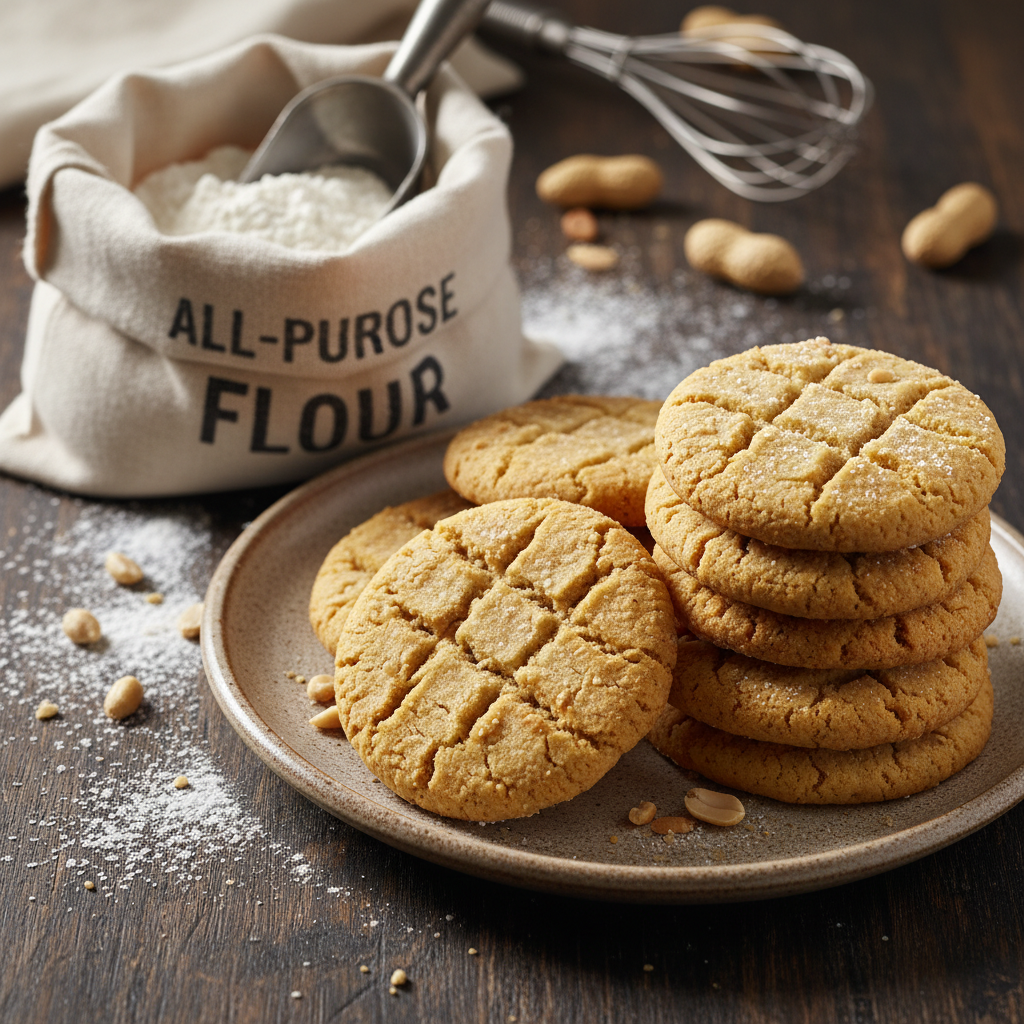 Classic Peanut Butter Cookies — American recipe featuring All-purpose flour