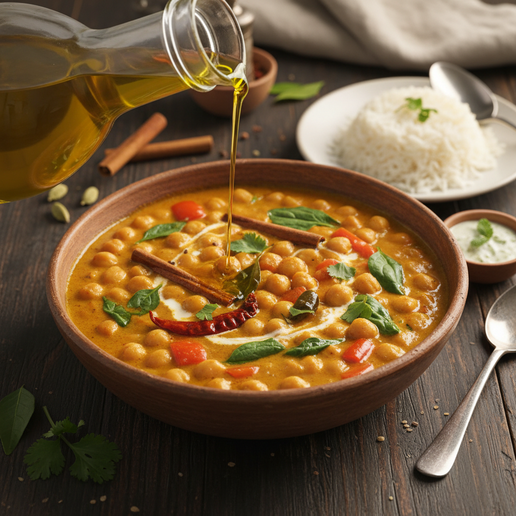 Creamy Coconut Chickpea Curry — Indian recipe featuring Olive oil
