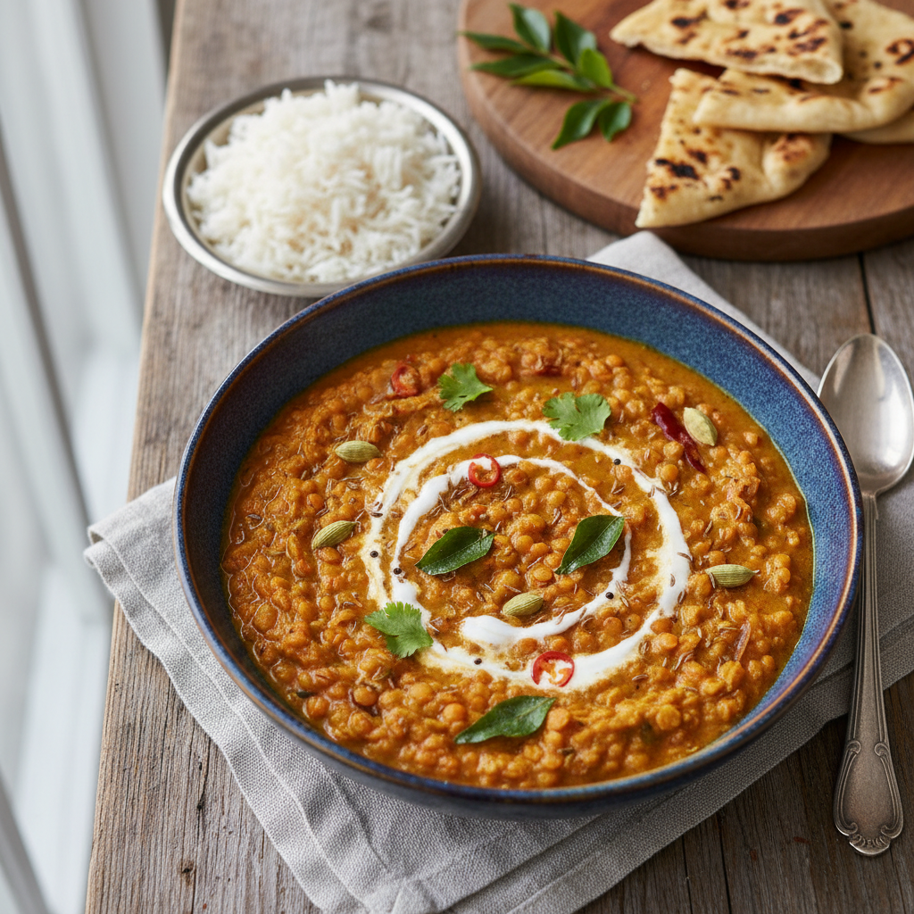Creamy Coconut Lentil Curry — Indian recipe featuring Red Lentils