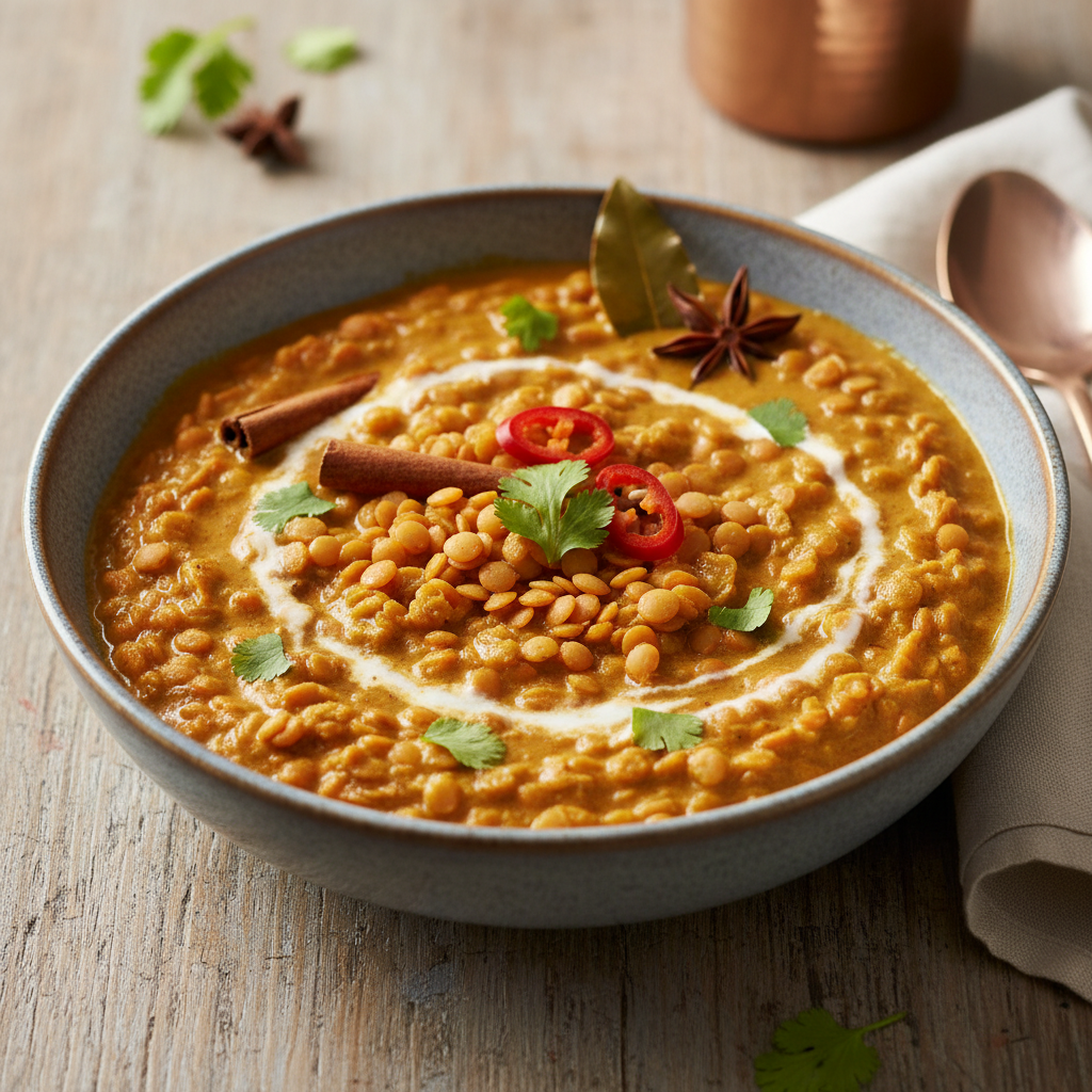 Creamy Coconut Lentil Curry — Indian recipe featuring Red Lentils
