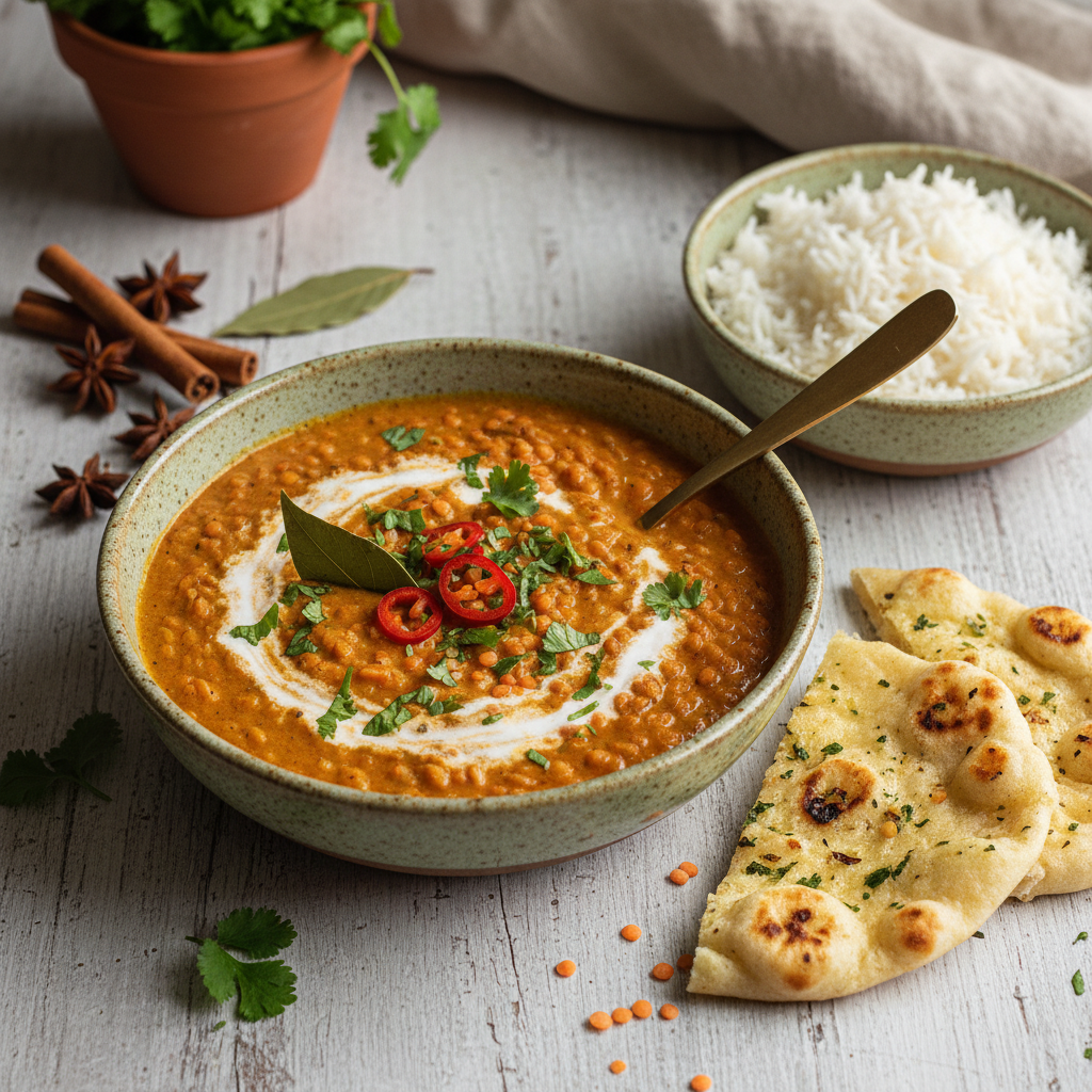 Creamy Coconut Lentil Curry — Indian recipe featuring Red lentils