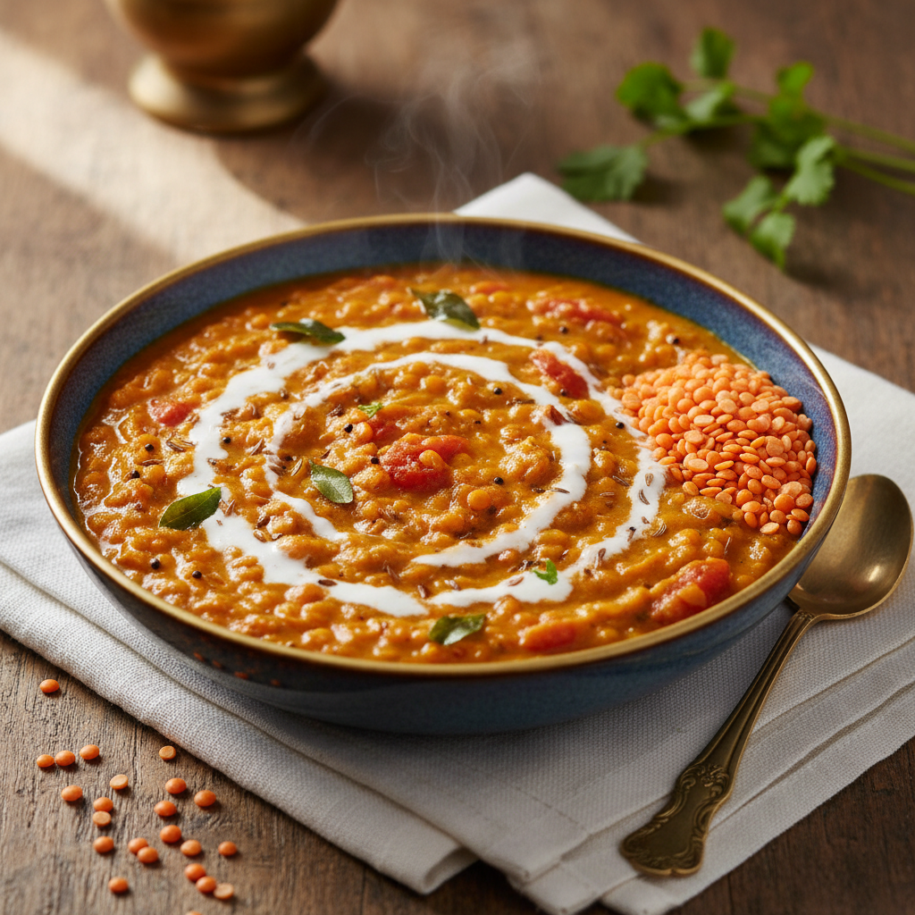 Creamy Coconut Lentil Dal — Indian recipe featuring Red Lentils