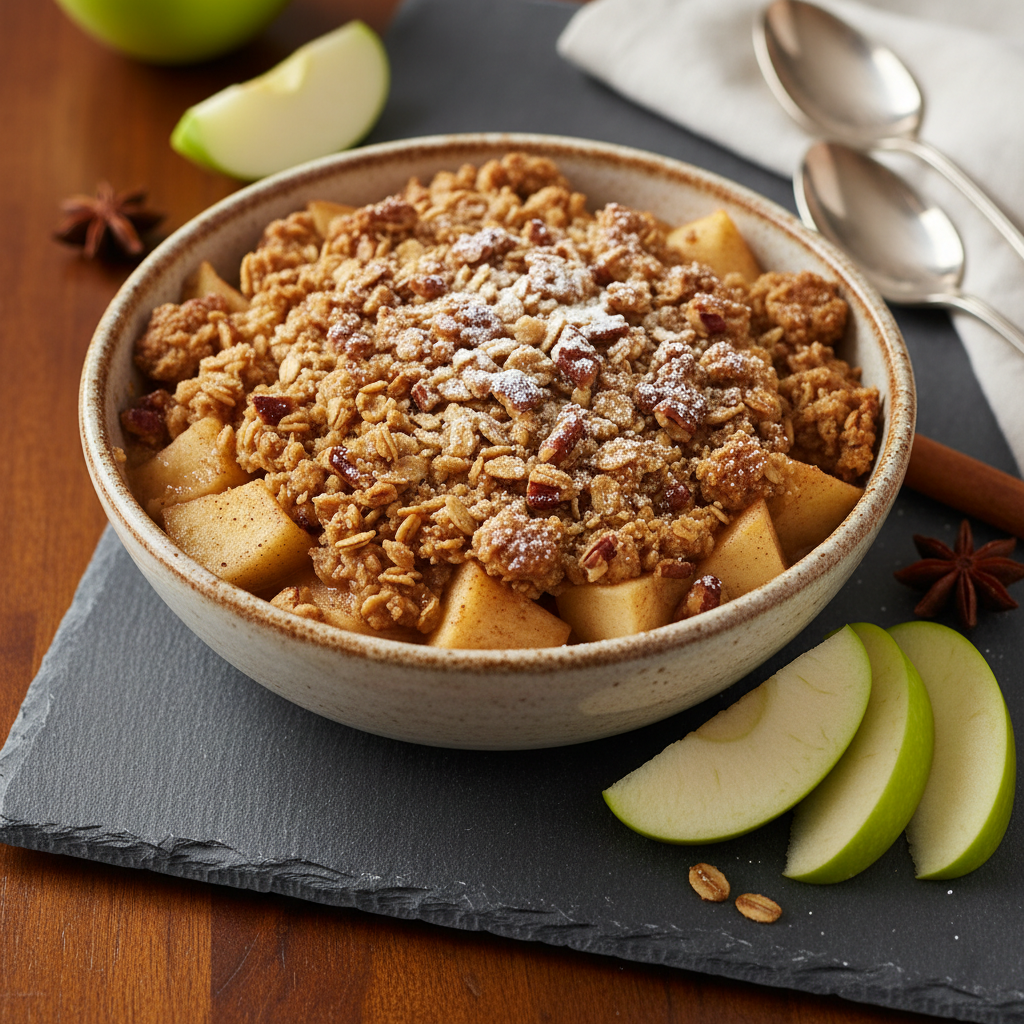 Gluten-Free Apple Crumble with Oat Topping — American recipe featuring Granny Smith Apples
