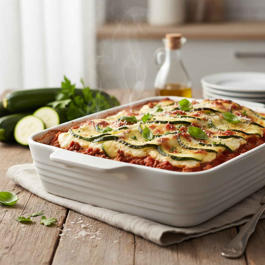 Keto Zucchini Lasagna — Italian recipe featuring Zucchini