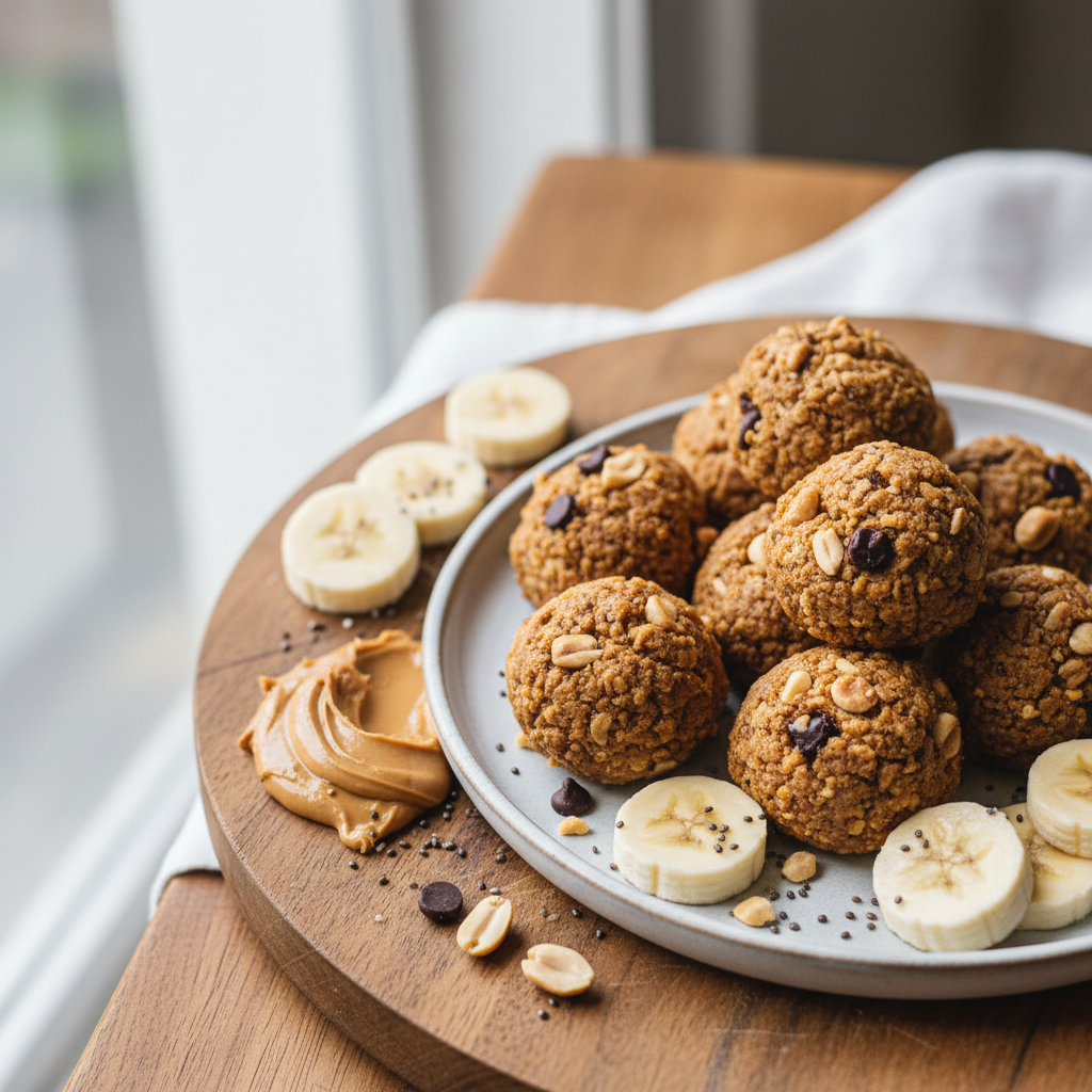 Peanut Butter & Banana Protein Bites — American recipe featuring Ripe Banana