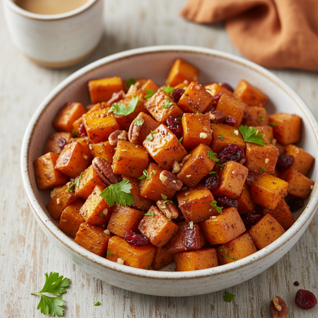 Pumpkin Spice Sweet Potato Hash — American recipe featuring Sweet potatoes